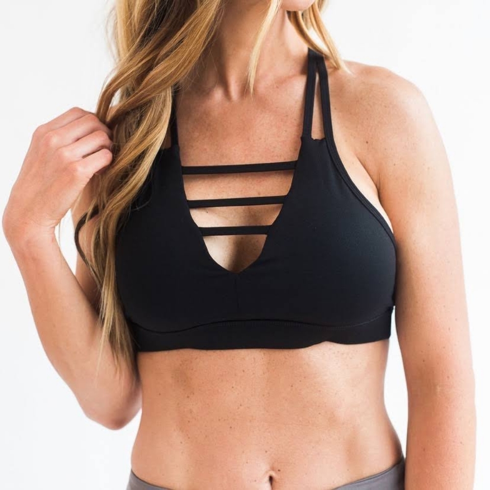 Zyia Black Grid Bra Size XXL